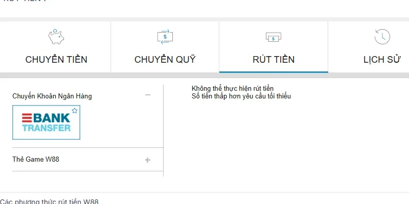 W88 16 Các phương thức rút tiền nhanh chóng tại w88